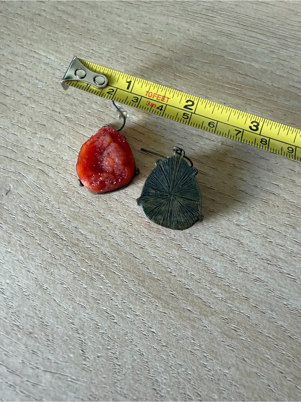 Handcrafted Red Rough Gem Drop Earrings – Artisan Women Jewelry